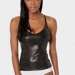 Nike Women's 6:1 Shine Stripe Cross-Back Tankini NWT I Size Sm